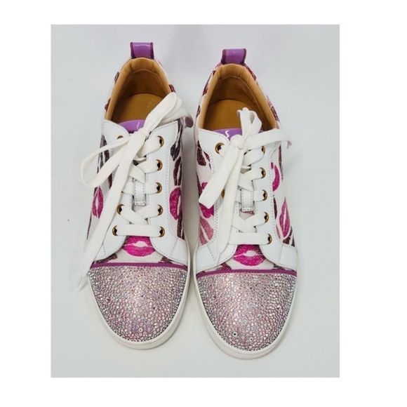 Christian Louboutin Gondolastrass Crystal Sneakers! 🫦 ❤️ Too Cute and Sparkling! - Picture 5 of 13